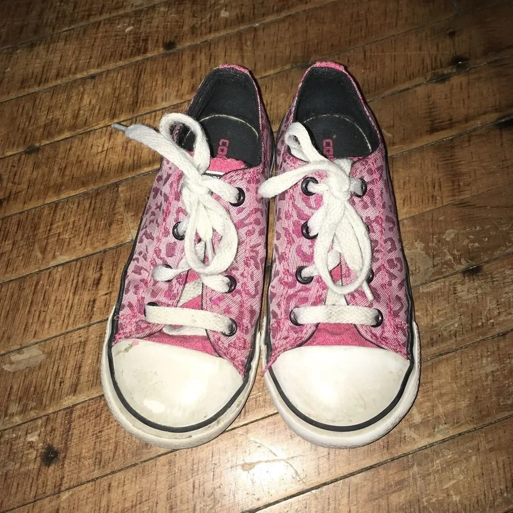 Pink leopard Barbiecore Converse boat shoes